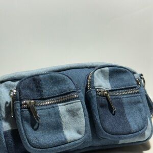 Stylish Blue Denim Crossbody Bag